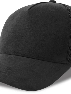 Atlantis Headwear Rapper Suede-S 5-panelová truckerová čiapka 33.0261 čierna