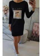 Šaty s potlačou Dream black Šaty s potlačou Dream black