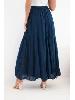 Dámska maxi bavlnená sukňa s elastickým pásom