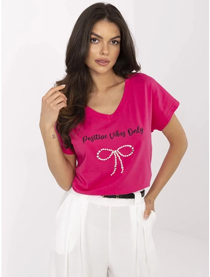 T shirt CLM TS model 21116700 fuksjowy - FPrice T shirt CLM TS model 21116700 fuksjowy - FPrice