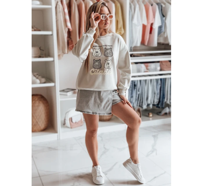 Dámská oversize mikina s šedá model 21988111 - Dstreet Dámská oversize mikina s šedá model 21988111 - Dstreet