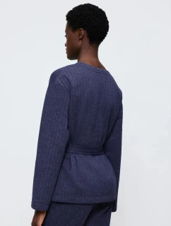 Cozy Comfort Robe Top Quilted - BLUE - TRIUMPH BLUE - TRIUMPH