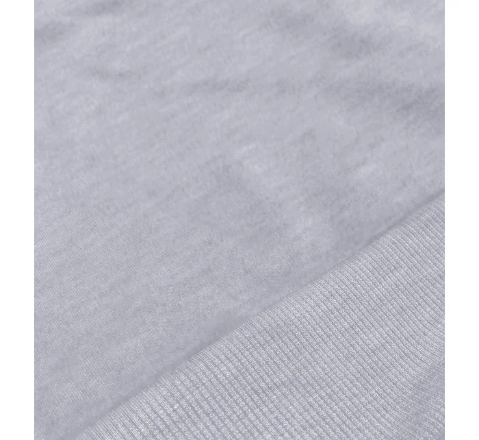 Světle šedá tenká krátká dámská tepláková mikina model 18378943 - J.STYLE