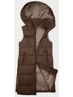 Hnedá dámska prešívaná vesta S'West (B8223-14)