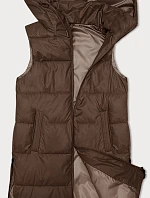 Dámske prešívané tričko bez rukávov S'West Brown (B8223-14)