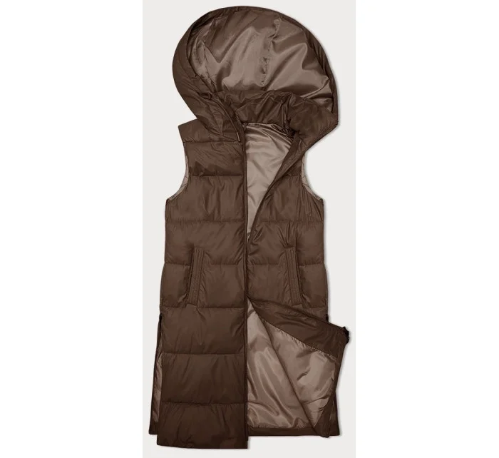 Hnedá dámska prešívaná vesta S'West (B8223-14)