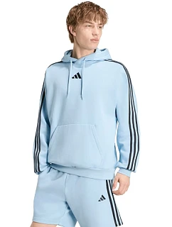 Bluza męska adidas Essentials 3-Stripes Fleece Hoodie błękitna KY4170 pánské