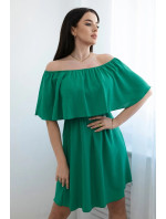 Španielske šaty so zeleným pásom