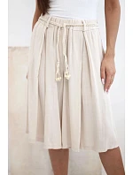 Dámské viskózové letní kraťasy s páskem boho béžové Dámské viskózové letní kraťasy s páskem boho béžové
