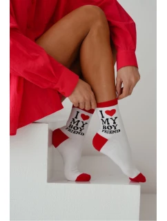 Dámské ponožky s nápisem I LOVE MY model 21875921 Bílé - Milena