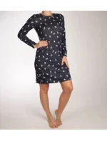 Dámska nočná košeľa 11232-438-2 tm. modrá so vzorom - Rebelle