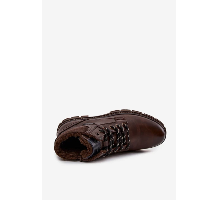 Trapery Męskie Ocieplane Wrangler 20253034.IKU Ciemnobrązowe