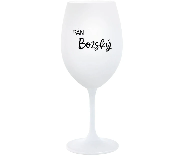 PÁN BOŽSKÝ - biely pohár na víno 350 ml