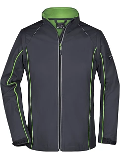 Daiber JN 1121 Dámska softshellová bunda s odnímateľnými rukávmi 02.1121 iron grey/green