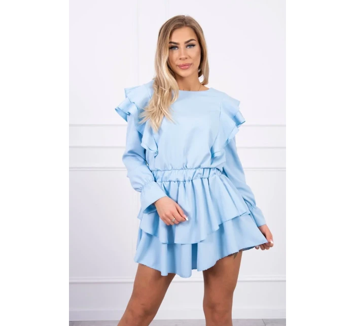 Šaty se model 18746256 volány modré - K-Fashion Šaty se model 18746256 volány modré - K-Fashion