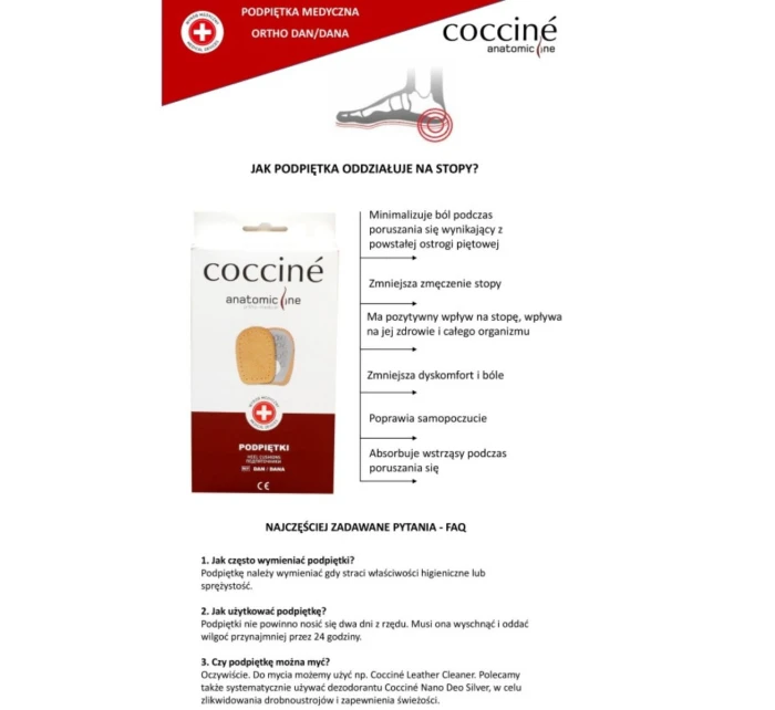 COCCINE ORTHO DAN Podpiętki Na Ostrogi Piętowe