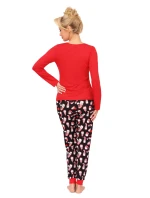 Pyžamo model 20540075 dlouhé červené - Donna Pyžamo model 20540075 dlouhé červené - Donna