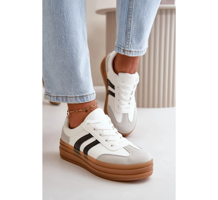 Dámske tenisky na platforme White and Grey Nesonice Dámske tenisky na platforme White and Grey Nesonice