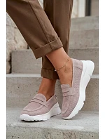 Dámske semišové mokasíny 79626 beige - Vinceza