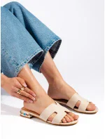 Exkluzívní hnědé nazouváky dámské bez podpatku Exkluzívní hnědé nazouváky dámské bez podpatku