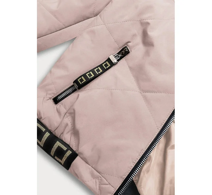 Svetlo béžová dámska bunda "bomber" (B8098-51)