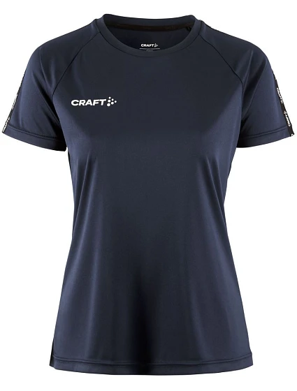 Craft Teamwear Squad Go Contrast Jersey W Dámske kontrastné športové tričko 82.2726 tmavomodré