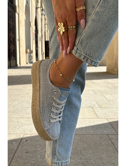 Dámské Tenisky Na Platformě S Pletením model 21693330 Světle Béžové - Lee Cooper Dámské Tenisky Na Platformě S Pletením model 21693330 Světle Béžové - Lee Cooper