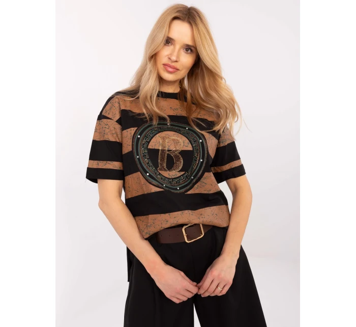 Blúzka CLM BZ 0004.50 čierna a béžová