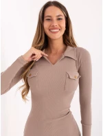 Šaty RV SK model 16732171 tmavě lila - FPrice Šaty RV SK model 16732171 tmavě lila - FPrice