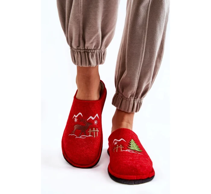 Domácí pantofle Big Star KK276017 Červeno-béžová Domácí pantofle Big Star KK276017 Červeno-béžová