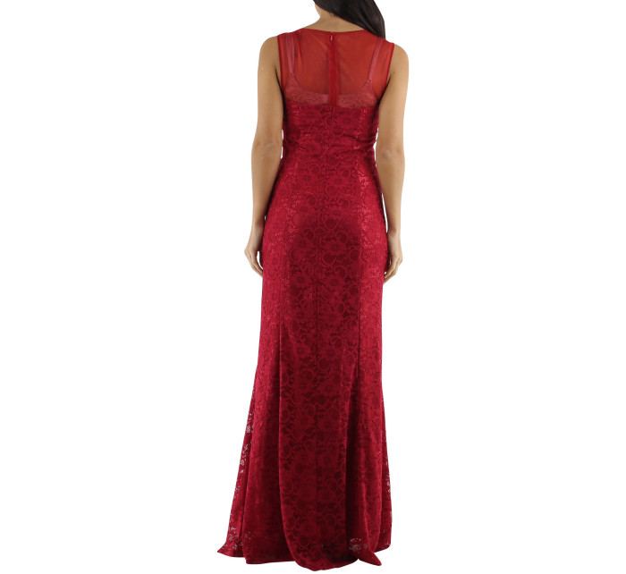 Spoločenské a plesové šaty krajkové dlhé luxusné CHARM'S Paris červené - Červená - CHARM'S Paris
