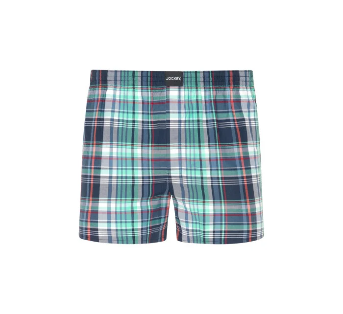 Pánske šortky 315300H B90 tyrkysová kockovaná - Jockey