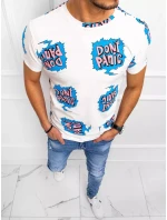 Pánské bílé tričko s potiskem Dstreet model 21968794 - FashionStreet