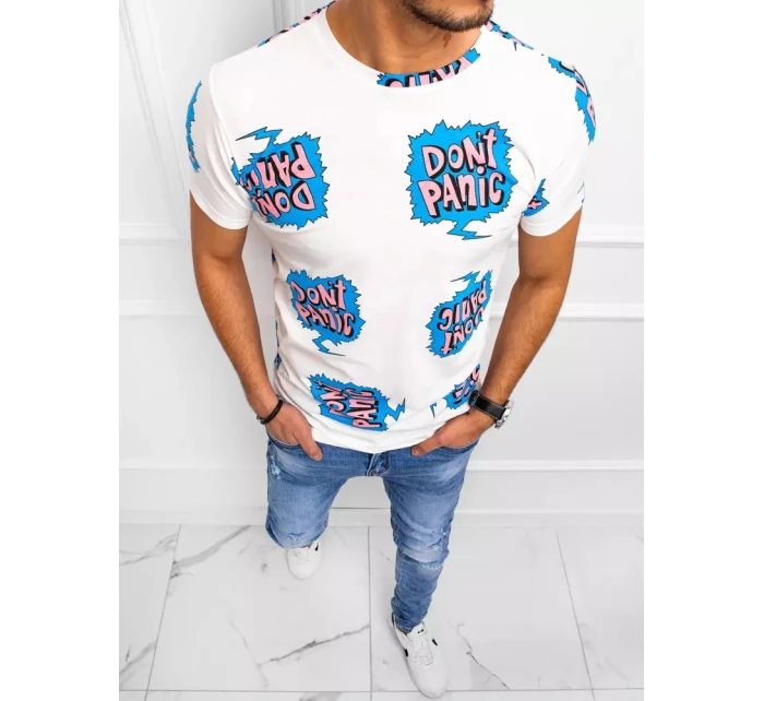 Pánské bílé tričko s potiskem Dstreet model 21968794 - FashionStreet