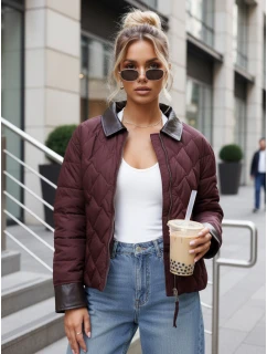 Kurtka przejściowa damska pikowana bordowa model 22025099 - FashionStreet