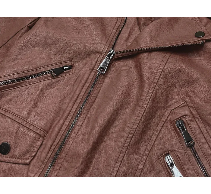 Hnedá dámska bunda ramoneska (BN-20025-3)