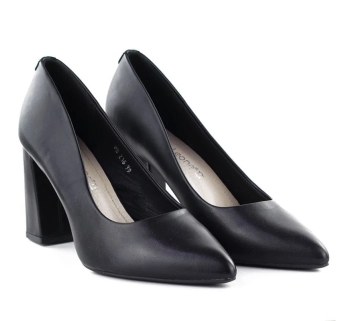 Sergio Leone čierne lodičky na podpätku PB216