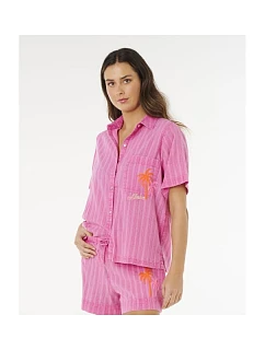 Koszulka damska  Malibu Shirt różowa model 22245819 - Rip Curl
