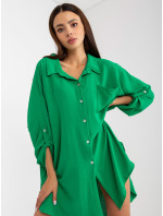 Zelené ležérne šaty s golierom od Elaria