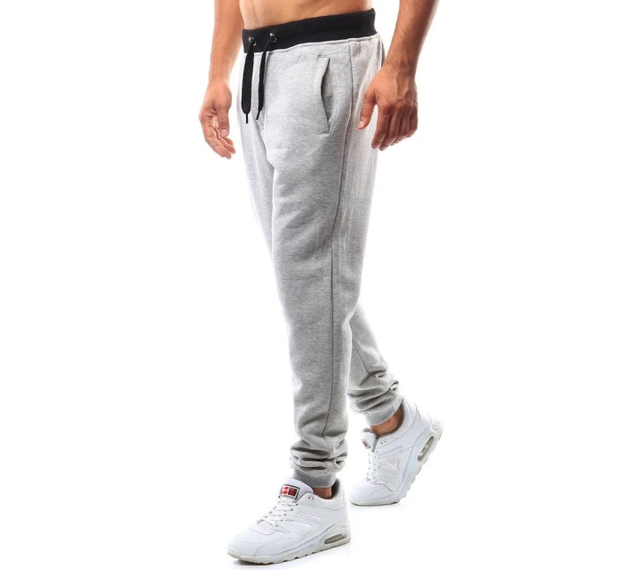 Pánské šedé teplákové kalhoty model 21962289 - Dstreet