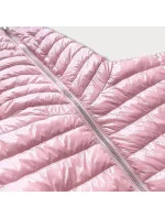 Ružová prešívaná dámska bunda s kapucňou (B9561) Ružová prešívaná dámska bunda s kapucňou (B9561)
