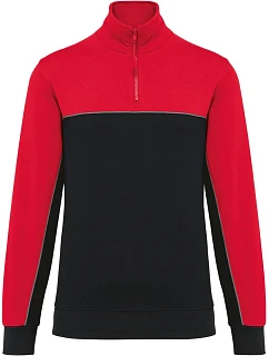 404 Pracovní mikina s 1/4 zipem model 22514108 black/red - WK