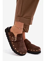 z semiše na platformě s a přezkou Big Star Čokoládové model 22100931 - Big Star Shoes