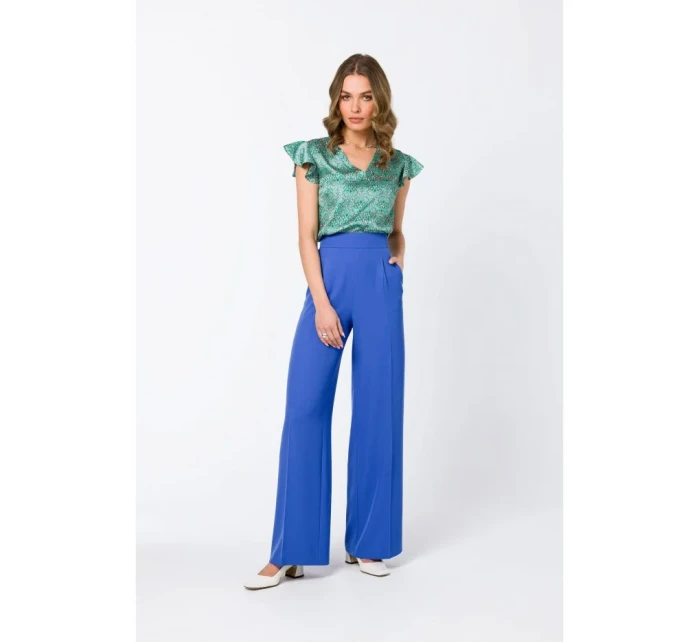 model 18360112 Halenka bez rukávů modrá - STYLOVE model 18360112 Halenka bez rukávů modrá - STYLOVE