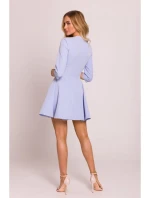 model 20970643 Přiléhavé mini šaty světle modré - Moe
