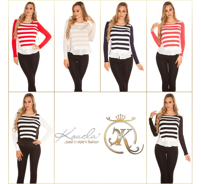 Sexy KouCla 2in1 sweater striped