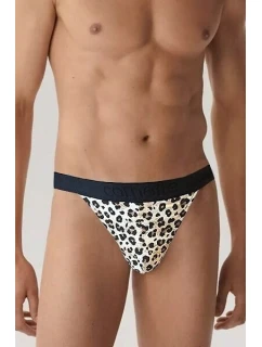 Pánske tangá High Emotion 917/164 Brown and Black - Cornette