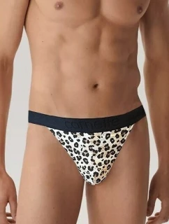 Pánske tangá High Emotion 917/164 Brown and Black - Cornette