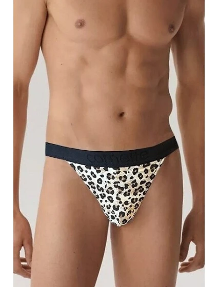 Pánske tangá High Emotion 917/164 Brown and Black - Cornette