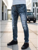 Pánske tmavomodré džínsové nohavice FashionStreet UX3828